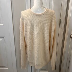 Joseph & Lyman Men's Cashmere Crewneck Sweater - Cream Size Large Excellent C